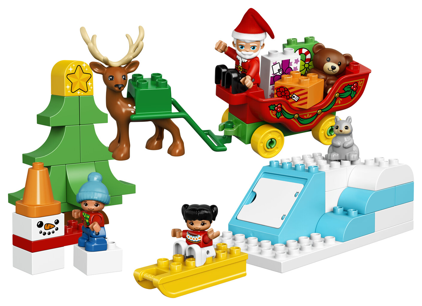 10837 LEGO® DUPLO Kalėdų Senelio žiemos šventė kaina ir informacija | Konstruktoriai ir kaladėlės | pigu.lt