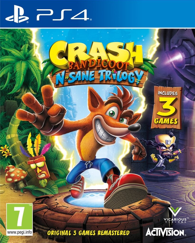 Žaidimas Crash Bandicoot N. Sane Trilogy, PS4 цена и информация | Kompiuteriniai žaidimai | pigu.lt
