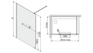 Walk-In dušo kabina Sanplast Altus PIII/ALTIIa 100s kaina ir informacija | Sanplast Santechnika, remontas, šildymas | pigu.lt