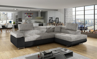 Мягкий угловой диван NORE Anton, черный/серый цена и информация | Мягкие углы | pigu.lt