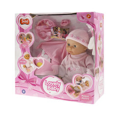 Interaktyvi lėlė su naktipuodžiu, Smiki 40 cm kaina ir informacija | Žaislai mergaitėms | pigu.lt