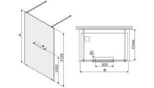 Walk-In душевая кабина Sanplast Altus PIV/ALTIIa 150s цена и информация | Душевые двери и стены | pigu.lt