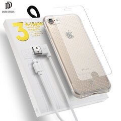 Dux Ducix 3 in 1 Set / Силиконовый чехол 0.3 mm / Защитное стекло 9H / Micro USB Кабель 90 cm / Для Samsung J330 Galaxy J3 (2017) цена и информация | Защитные пленки для телефонов | pigu.lt