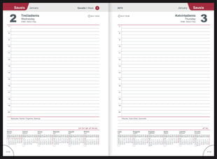 Darbo kalendorius Timer Business Day, 2023 metai, A5, oranžinis kaina ir informacija | Verslo dovanos | pigu.lt