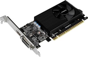 Gigabyte GeForce GT 730 2 ГБ GDDR5 (64 бит), DVI-I, HDMI, BOX (GV-N730D5-2GL) цена и информация | Видеокарты (GPU) | pigu.lt