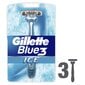 Vienkartiniai skustuvai Gillette Blue 3 Ice 3 vnt kaina ir informacija | Skutimosi priemonės ir kosmetika | pigu.lt