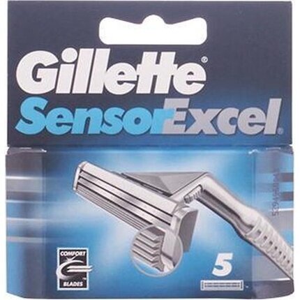 Skustuvo galvutės Gillette Sensor Excel, 5 vnt. kaina ir informacija | Skutimosi priemonės ir kosmetika | pigu.lt
