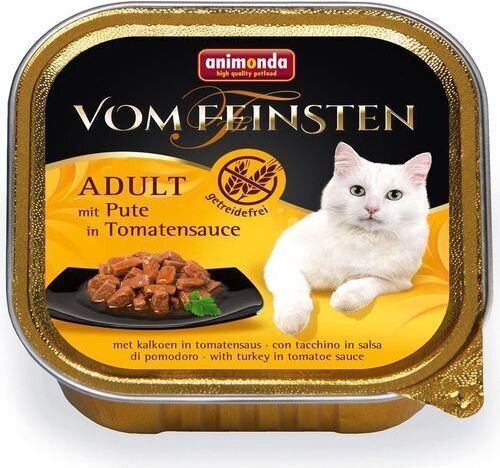 Konservai suaugusioms katėms Animonda vom feinsten, su kalakutiena pomidorų padaže, 100 g kaina ir informacija | Konservai katėms | pigu.lt