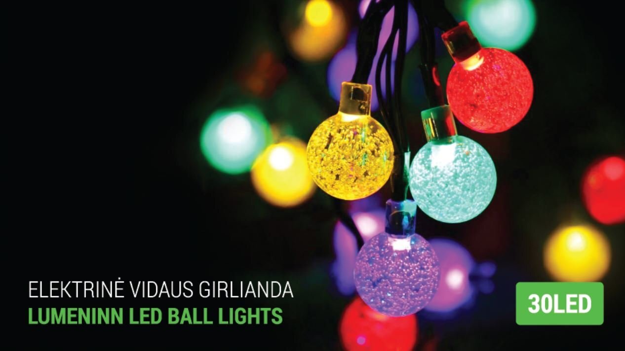Kalėdinė girlianda 30 LED kaina ir informacija | Girliandos | pigu.lt