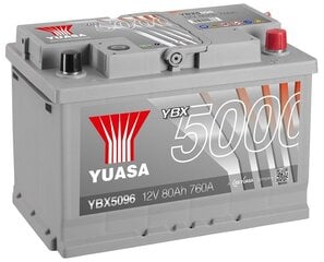 Akumuliatorius 80Ah 12V 760A Yuasa Silver YBX5096 kaina ir informacija | Akumuliatoriai | pigu.lt