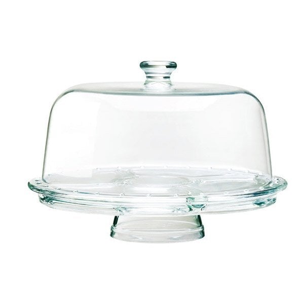 Stiklinė tortinė su dangčiu "Borgonovo" PALLADINO 6 in 1 kaina ir informacija | Indai, lėkštės, pietų servizai | pigu.lt