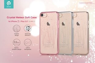 Apsauginis dėklas DEVIA Apple iPhone 7 Crystal Meteor soft case, juodas kaina ir informacija | Telefono dėklai | pigu.lt
