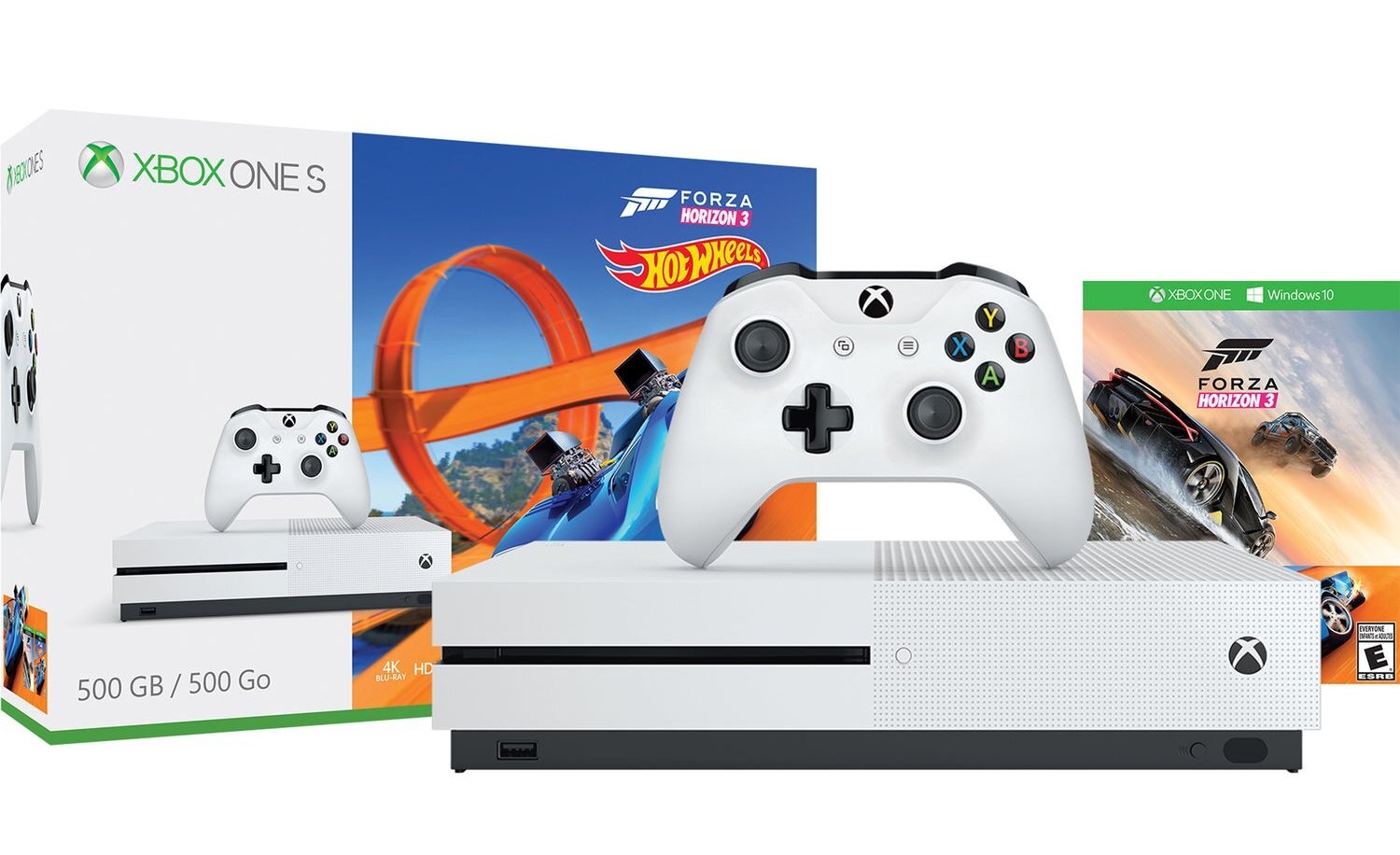 Игровая приставка Microsoft Xbox ONE S 500GB + Forza Horizon 3 + Hot Wheels  цена | pigu.lt