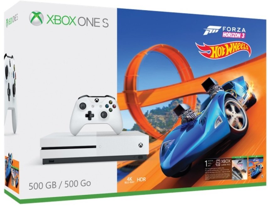 Microsoft Xbox ONE S 500GB + Forza Horizon 3 + Hot Wheels kaina ir informacija | Žaidimų konsolės | pigu.lt