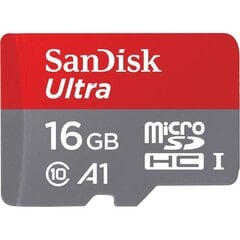 SanDisk SDSQUAR-016G-GN6IA + adapteris kaina ir informacija | Atminties kortelės telefonams | pigu.lt