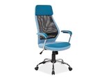 Biuro kėdė Signal Meble Q-336, mėlyna/juoda