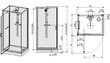 Ketursienė dušo kabina Sanplast Classic II kpl-KCDJ/CLII 80-120s цена и информация | Dušo kabinos | pigu.lt
