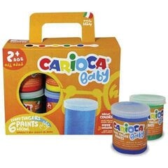 Dažai piešti pirštais Carioca KO23, 6 spalvos kaina ir informacija | Piešimo, tapybos, lipdymo reikmenys | pigu.lt
