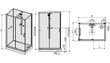 Ketursienė dušo kabina Sanplast Classic II kpl-KCD2/CLII 80-120s kaina ir informacija | Dušo kabinos | pigu.lt