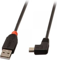 CABLE USB2 A TO MINI-B 1M/90 DEGREE 31971 LINDY kaina ir informacija | Laidai telefonams | pigu.lt