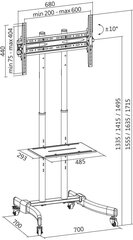 LogiLink BP0026 37-70” kaina ir informacija | Televizorių laikikliai, tvirtinimai | pigu.lt