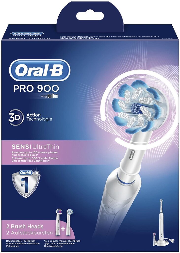 Braun Oral-B PRO 900 Sensi Ultrathin kaina ir informacija | Elektriniai dantų šepetėliai | pigu.lt