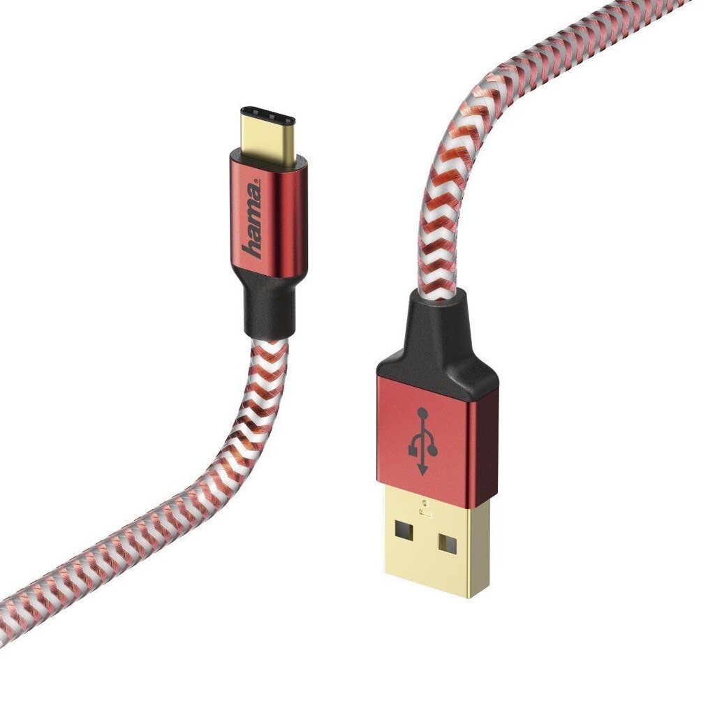 Hama 00178296, USB-A - USB-C, 1.5 m kaina ir informacija | Laidai telefonams | pigu.lt