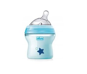 Buteliukas Chicco Natural Feeling 150 ml, mėlynas, 0+ mėn. kaina ir informacija | Buteliukai kūdikiams ir jų priedai | pigu.lt