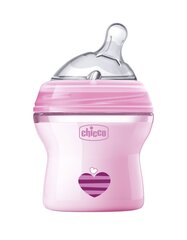 Buteliukas Chicco Natural Feeling 150 ml, rožinis, 0+ mėn. kaina ir informacija | Buteliukai kūdikiams ir jų priedai | pigu.lt