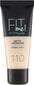 Skystas makiažo pagrindas Maybelline New York Fit Me! Matte & Poreless 30 ml, 110 Porcelain, 110 Porcelain цена и информация | Makiažo pagrindai, pudros | pigu.lt