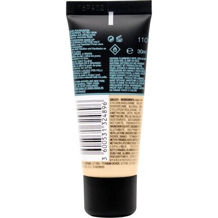 Skystas makiažo pagrindas Maybelline New York Fit Me! Matte & Poreless 30 ml, 110 Porcelain, 110 Porcelain цена и информация | Makiažo pagrindai, pudros | pigu.lt