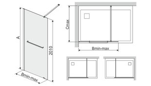 Walk-In dušo kabina Sanplast Free Line P/Free II 120s kaina ir informacija | Dušo durys ir sienelės | pigu.lt