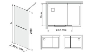 Walk-In dušo kabina Sanplast Free Line P/Free II 130s kaina ir informacija | Dušo durys ir sienelės | pigu.lt