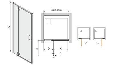 Dušo durys į nišą Sanplast Free Line DJ2/Free II 90s kaina ir informacija | Dušo durys ir sienelės | pigu.lt