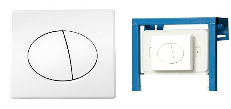 WC komplektas Kerra K50 Simple: potinkinis rėmas + klozetas + mygtukas + dangtis kaina ir informacija | Klozetai | pigu.lt