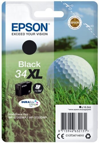 Epson 34XL (T3471), juoda цена и информация | Kasetės rašaliniams spausdintuvams | pigu.lt