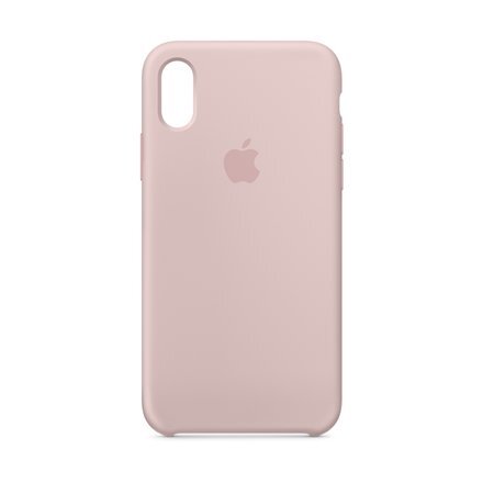 Originalus silikoninis dėklas Apple iPhone X, Rožinė kaina ir informacija | Telefono dėklai | pigu.lt