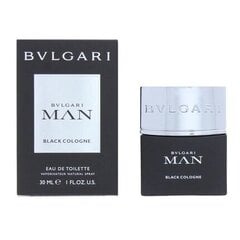 Туалетная вода Bvlgari Man Black Cologne EDT для мужчин, 30 мл цена и информация | Мужские духи | pigu.lt