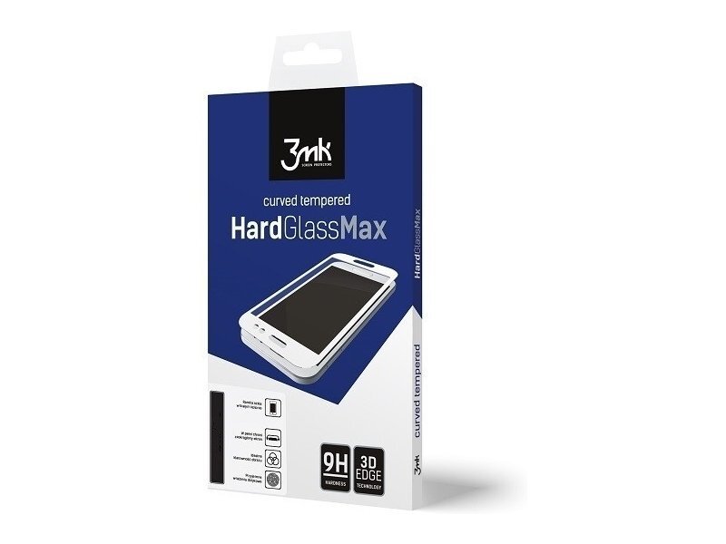 Grūdinto stiklo ekrano apsauga 3MK HardGlass MAX, skirta Apple iPhone 8 Plus telefonui, skaidri/balta цена и информация | Apsauginės plėvelės telefonams | pigu.lt
