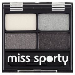 Тени для век Miss Sporty Quattro Studio 3.2 г, 404 Smoky Black цена и информация | Тушь, средства для роста ресниц, тени для век, карандаши для глаз | pigu.lt