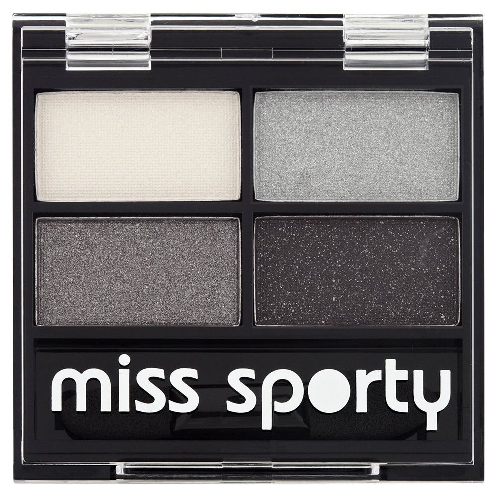 Akių šešėliai Miss Sporty Quattro Studio 3.2 g, 404 Smoky Black kaina ir informacija | Akių šešėliai, pieštukai, blakstienų tušai, serumai | pigu.lt