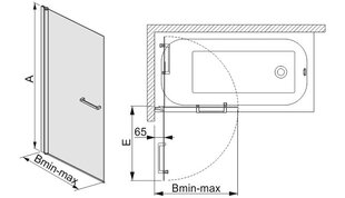 Стенка для ванны Sanplast Prestige III KW/PR III 70s, пергамон цена и информация | Аксессуары для ванн, душевых кабин | pigu.lt