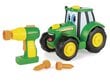 Traktorius-konstruktorius Johnny, John Deere, 46655 kaina ir informacija | Žaislai berniukams | pigu.lt
