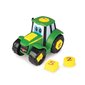 Traktorius su kaladėlėmis Johnny John Deere, 46654 kaina ir informacija | Žaislai kūdikiams | pigu.lt