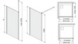 Walk-In dušo kabina Sanplast Prestige III P/PR III 120s, matinė graphit kaina ir informacija | Dušo durys ir sienelės | pigu.lt