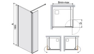 Душевая кабина Walk-In Sanplast Prestige III PR2/PR III 80s, pergamon цена и информация | Душевые двери и стены | pigu.lt