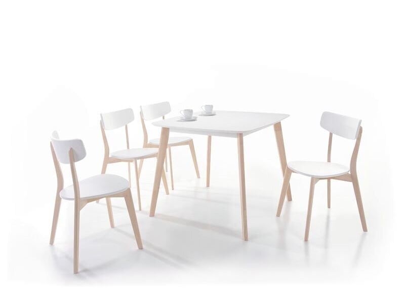 4-ių kėdžių komplektas Signal Meble Tibi, baltas kaina ir informacija | Virtuvės ir valgomojo kėdės | pigu.lt