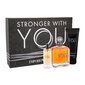 Rinkinys Giorgio Armani Emporio Stronger With You vyrams: EDT 100 ml + dušo želė 75 ml + EDT 15 ml kaina ir informacija | Kvepalai vyrams | pigu.lt