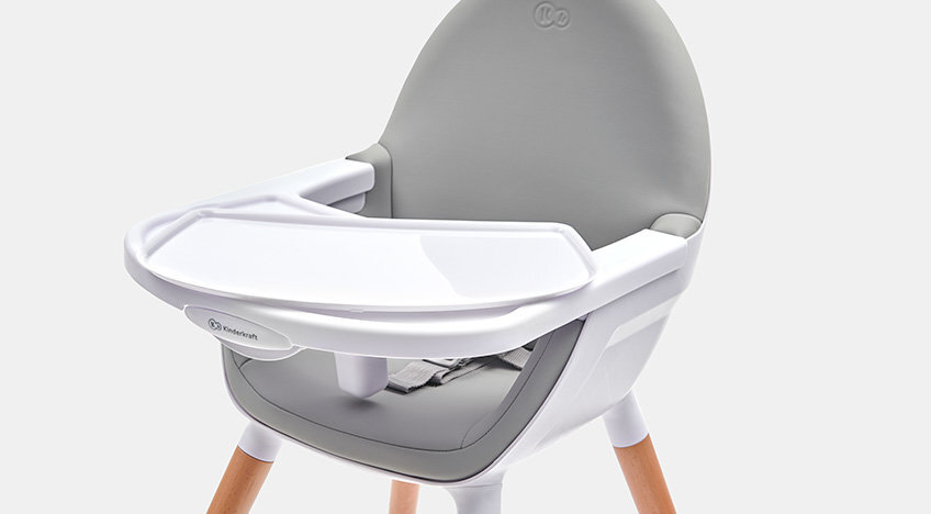 KinderKraft maitinimo kėdutė 2in1 Fini, pilka kaina ir informacija | Maitinimo kėdutės | pigu.lt