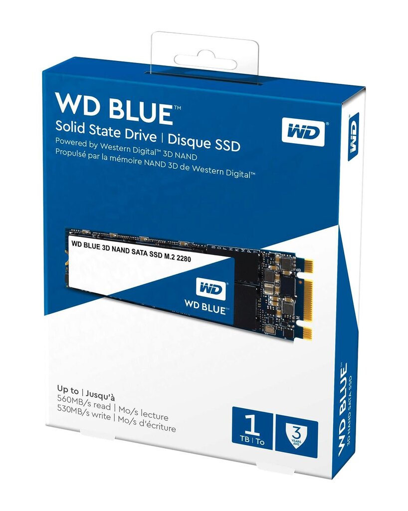 Western Digital WD Blue 1TB SATA3 (WDS100T2B0B) kaina ir informacija | Vidiniai kietieji diskai (HDD, SSD, Hybrid) | pigu.lt